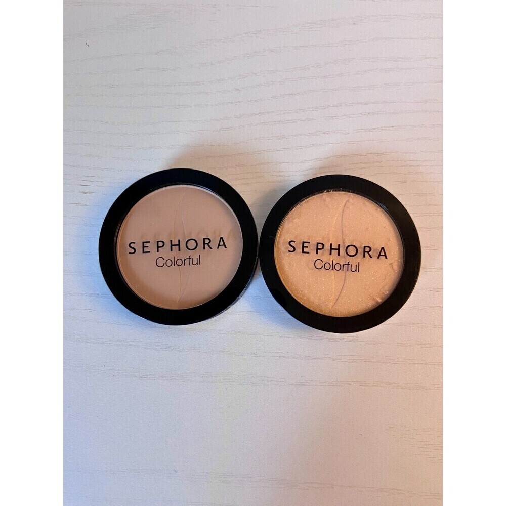 (2) Sephora Illuminator Powder Jubilant Serene 20 21 Peach Highlight NEW SET sea